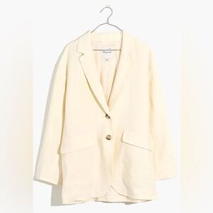 Madewell Larsen Relaxed Blazer Cotton/Linen Antique Cream